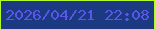 文字の大きさ：1、枠の色：b1fa25、背景の色：1c3a81、文字の色：5a56e9 無料ブログパーツのブログ時計