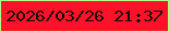 文字の大きさ：4、枠の色：b1fe83、背景の色：fe1129、文字の色：110f05 無料ブログパーツのブログ時計