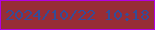 文字の大きさ：1、枠の色：b201e2、背景の色：972d36、文字の色：344c97 無料ブログパーツのブログ時計
