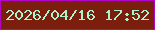 文字の大きさ：4、枠の色：b203c8、背景の色：7b1e0e、文字の色：acf2ca 無料ブログパーツのブログ時計