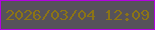 文字の大きさ：5、枠の色：b204df、背景の色：56525a、文字の色：8c7415 無料ブログパーツのブログ時計