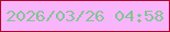 文字の大きさ：1、枠の色：b20728、背景の色：f8b5fb、文字の色：81c592 無料ブログパーツのブログ時計