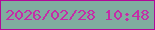 文字の大きさ：4、枠の色：b20798、背景の色：80ac9f、文字の色：c42ca7 無料ブログパーツのブログ時計