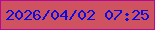 文字の大きさ：1、枠の色：b20996、背景の色：cf5261、文字の色：090de2 無料ブログパーツのブログ時計