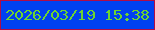 文字の大きさ：3、枠の色：b20c47、背景の色：0141f0、文字の色：6dd430 無料ブログパーツのブログ時計