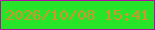 文字の大きさ：5、枠の色：b20fa4、背景の色：27e428、文字の色：d39332 無料ブログパーツのブログ時計