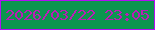 文字の大きさ：1、枠の色：b20ff4、背景の色：0c964f、文字の色：bb1db6 無料ブログパーツのブログ時計