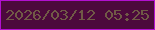 文字の大きさ：3、枠の色：b210d0、背景の色：4c093c、文字の色：705946 無料ブログパーツのブログ時計