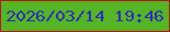 文字の大きさ：1、枠の色：b21316、背景の色：55b523、文字の色：2c2ebd 無料ブログパーツのブログ時計
