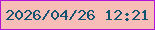 文字の大きさ：1、枠の色：b213d6、背景の色：f8bdb6、文字の色：125370 無料ブログパーツのブログ時計