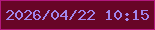 文字の大きさ：4、枠の色：b2187d、背景の色：680526、文字の色：a186ec 無料ブログパーツのブログ時計
