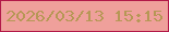 文字の大きさ：3、枠の色：b21948、背景の色：efa09b、文字の色：b69755 無料ブログパーツのブログ時計