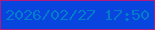 文字の大きさ：4、枠の色：b21a7f、背景の色：0845df、文字の色：037ccb 無料ブログパーツのブログ時計
