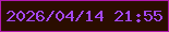 文字の大きさ：4、枠の色：b21aaf、背景の色：2a0d00、文字の色：a548f5 無料ブログパーツのブログ時計
