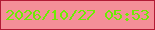 文字の大きさ：4、枠の色：b21b35、背景の色：f48f98、文字の色：6dec03 無料ブログパーツのブログ時計