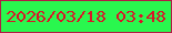 文字の大きさ：4、枠の色：b21b44、背景の色：29f74e、文字の色：d91528 無料ブログパーツのブログ時計