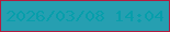 文字の大きさ：5、枠の色：b21c40、背景の色：269fb1、文字の色：069eab 無料ブログパーツのブログ時計