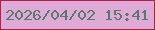 文字の大きさ：3、枠の色：b21d4a、背景の色：ddabd6、文字の色：5a786e 無料ブログパーツのブログ時計