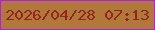 文字の大きさ：2、枠の色：b21def、背景の色：b17939、文字の色：942622 無料ブログパーツのブログ時計