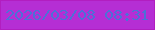 文字の大きさ：1、枠の色：b21ec0、背景の色：b52ed4、文字の色：4d70d7 無料ブログパーツのブログ時計