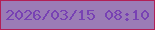 文字の大きさ：3、枠の色：b22056、背景の色：9b7cb6、文字の色：7842b3 無料ブログパーツのブログ時計