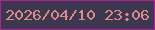 文字の大きさ：3、枠の色：b22095、背景の色：3d3750、文字の色：db8b8b 無料ブログパーツのブログ時計