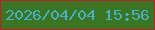文字の大きさ：3、枠の色：b2242c、背景の色：3b7523、文字の色：46b1c1 無料ブログパーツのブログ時計