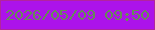 文字の大きさ：3、枠の色：b2249e、背景の色：ac13ea、文字の色：668b57 無料ブログパーツのブログ時計