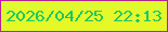文字の大きさ：1、枠の色：b2258f、背景の色：e3f92b、文字の色：1cc662 無料ブログパーツのブログ時計