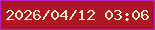 文字の大きさ：2、枠の色：b225c7、背景の色：ae1627、文字の色：e1f4c1 無料ブログパーツのブログ時計