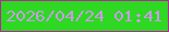 文字の大きさ：2、枠の色：b22798、背景の色：2ed823、文字の色：ca9be7 無料ブログパーツのブログ時計