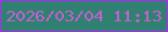文字の大きさ：4、枠の色：b227fa、背景の色：318173、文字の色：c65fd2 無料ブログパーツのブログ時計
