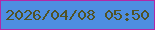 文字の大きさ：1、枠の色：b228a7、背景の色：4e8ee1、文字の色：515325 無料ブログパーツのブログ時計