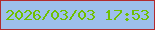 文字の大きさ：3、枠の色：b22b2f、背景の色：9dbfeb、文字の色：6fc000 無料ブログパーツのブログ時計