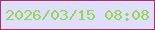 文字の大きさ：5、枠の色：b22b6b、背景の色：dedffb、文字の色：96d54f 無料ブログパーツのブログ時計