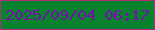 文字の大きさ：5、枠の色：b22b7c、背景の色：08822c、文字の色：770eae 無料ブログパーツのブログ時計