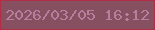 文字の大きさ：2、枠の色：b22e47、背景の色：865061、文字の色：b4809d 無料ブログパーツのブログ時計