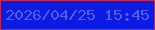 文字の大きさ：1、枠の色：b22f68、背景の色：0b1ce2、文字の色：565de9 無料ブログパーツのブログ時計