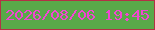 文字の大きさ：2、枠の色：b23145、背景の色：59a949、文字の色：f246d3 無料ブログパーツのブログ時計