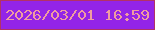 文字の大きさ：3、枠の色：b23266、背景の色：9324e7、文字の色：f09ca0 無料ブログパーツのブログ時計