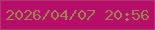 文字の大きさ：5、枠の色：b2356b、背景の色：b60d69、文字の色：9e8250 無料ブログパーツのブログ時計