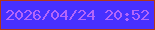 文字の大きさ：3、枠の色：b23817、背景の色：4730ff、文字の色：b366fa 無料ブログパーツのブログ時計