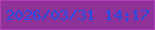 文字の大きさ：1、枠の色：b23cba、背景の色：8f3297、文字の色：1f4be7 無料ブログパーツのブログ時計