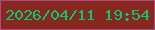 文字の大きさ：3、枠の色：b2497d、背景の色：86281d、文字の色：09c773 無料ブログパーツのブログ時計