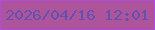 文字の大きさ：3、枠の色：b24ae0、背景の色：ad549b、文字の色：6251b0 無料ブログパーツのブログ時計