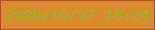文字の大きさ：5、枠の色：b24b22、背景の色：db8b2f、文字の色：92b729 無料ブログパーツのブログ時計