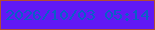 文字の大きさ：4、枠の色：b24c33、背景の色：6119f4、文字の色：0960c7 無料ブログパーツのブログ時計