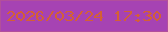文字の大きさ：2、枠の色：b24f9b、背景の色：a643b3、文字の色：d36035 無料ブログパーツのブログ時計