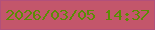 文字の大きさ：3、枠の色：b2507b、背景の色：c3566b、文字の色：5b8c05 無料ブログパーツのブログ時計