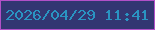文字の大きさ：3、枠の色：b250c8、背景の色：333672、文字の色：2a94c2 無料ブログパーツのブログ時計
